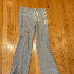 Aeropostale Women’s Light Gray Sweatpants with Logo M